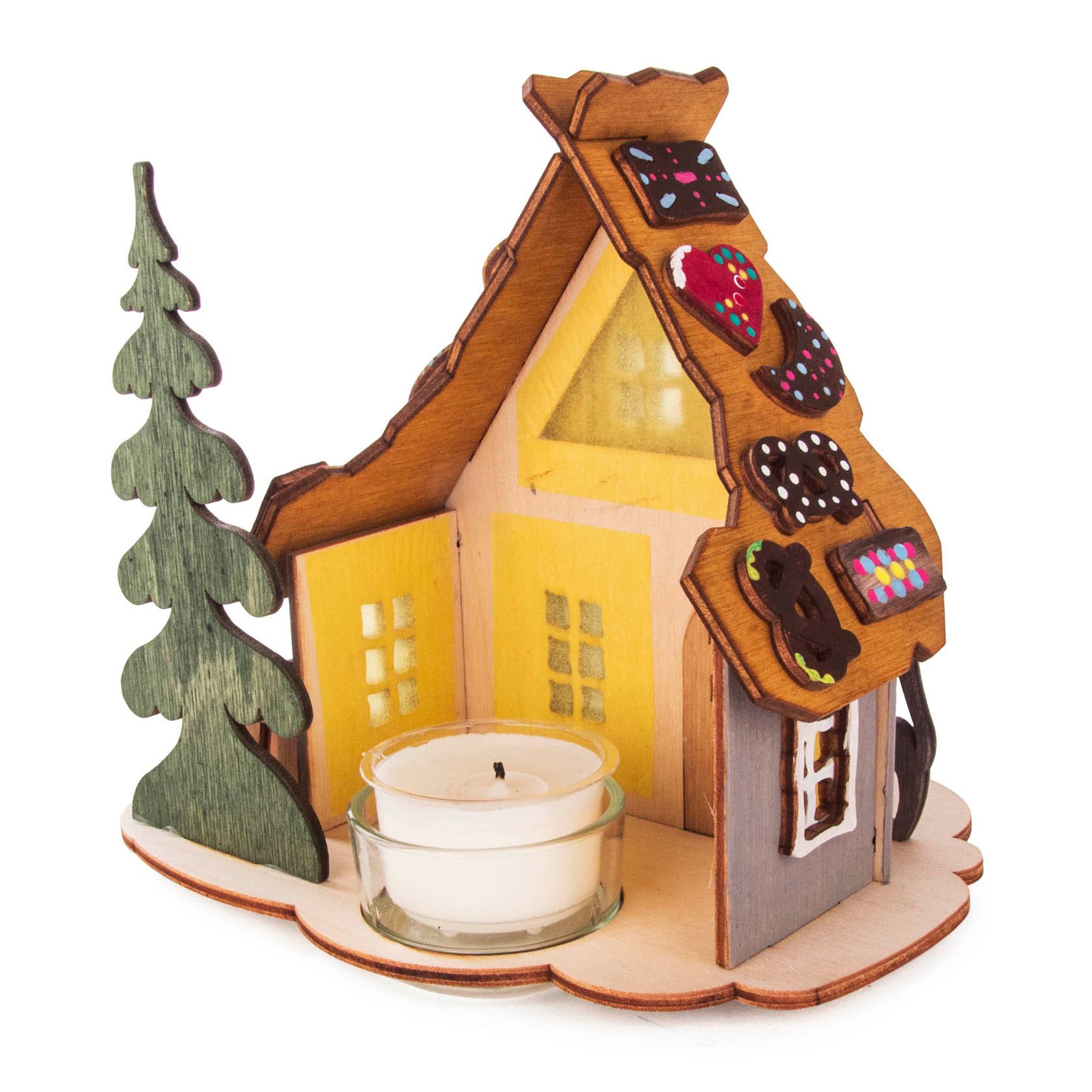 Bastelset Teelichthalter Hänsel und Gretel 12x16cm