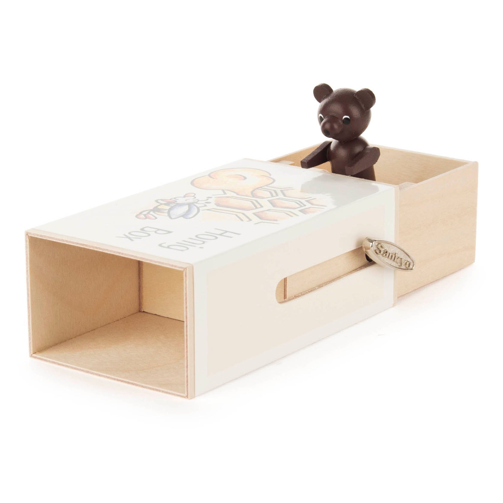 Schiebebox Honig-Box mit Bär Melodie: Bienchen summ herum 6cm