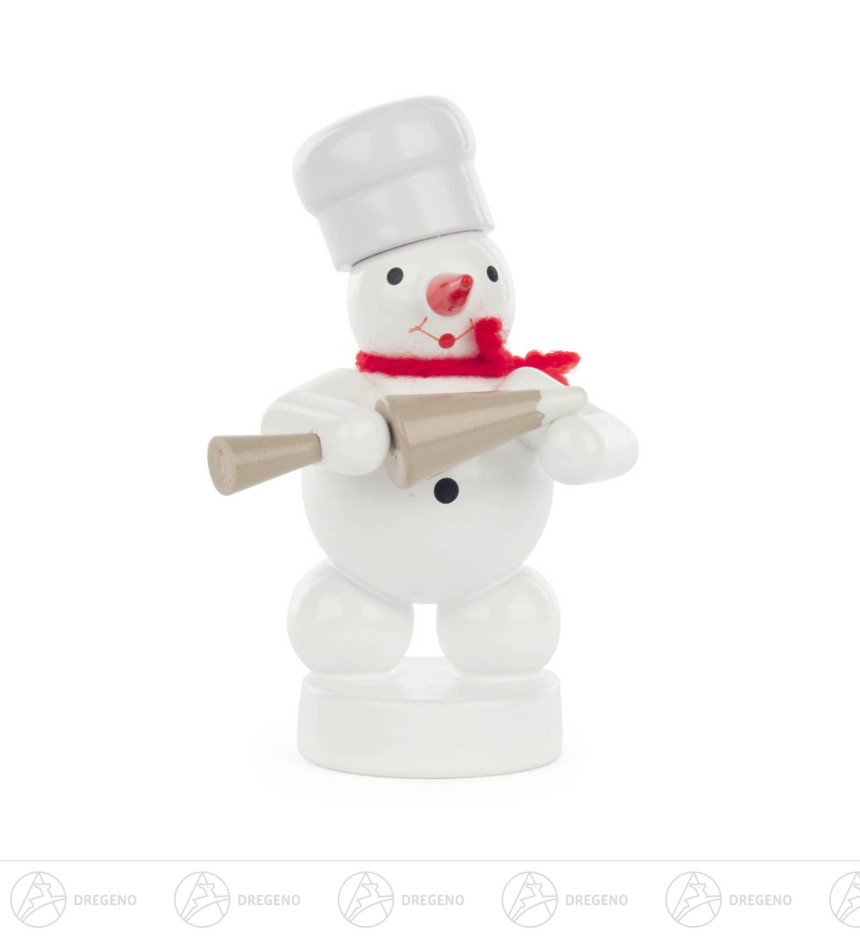 Schneemann Bäcker mit Sahnespritze 8cm