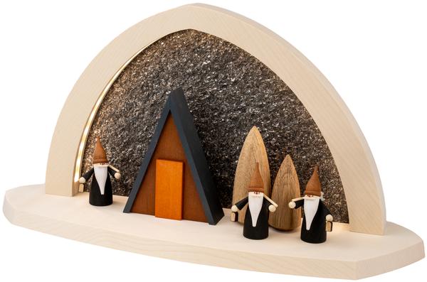 Gesteinsbogen 21x40x13cm natur LED beleuchtet Bergwichtel