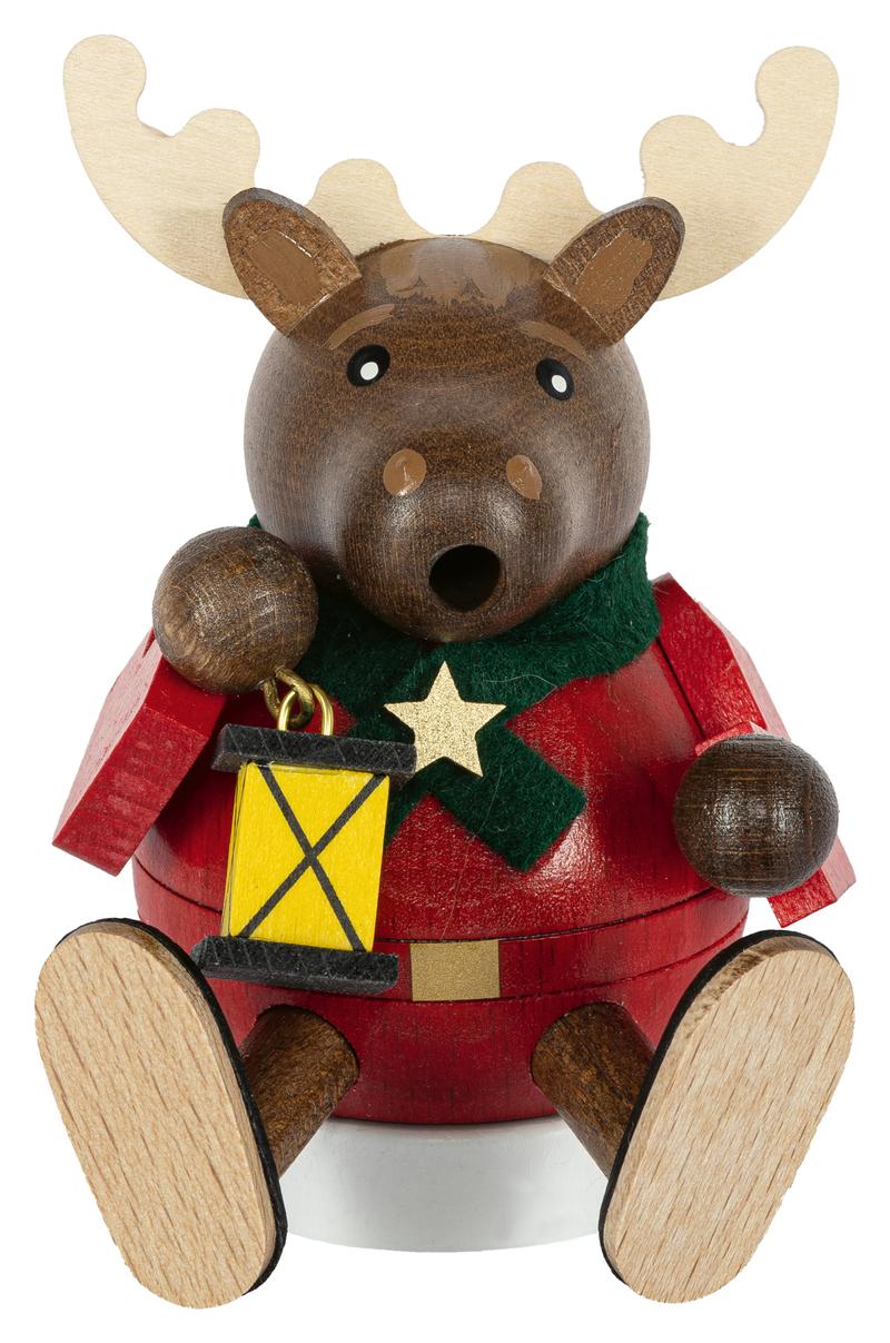 Minikugelrauchfigur Elch 8cm