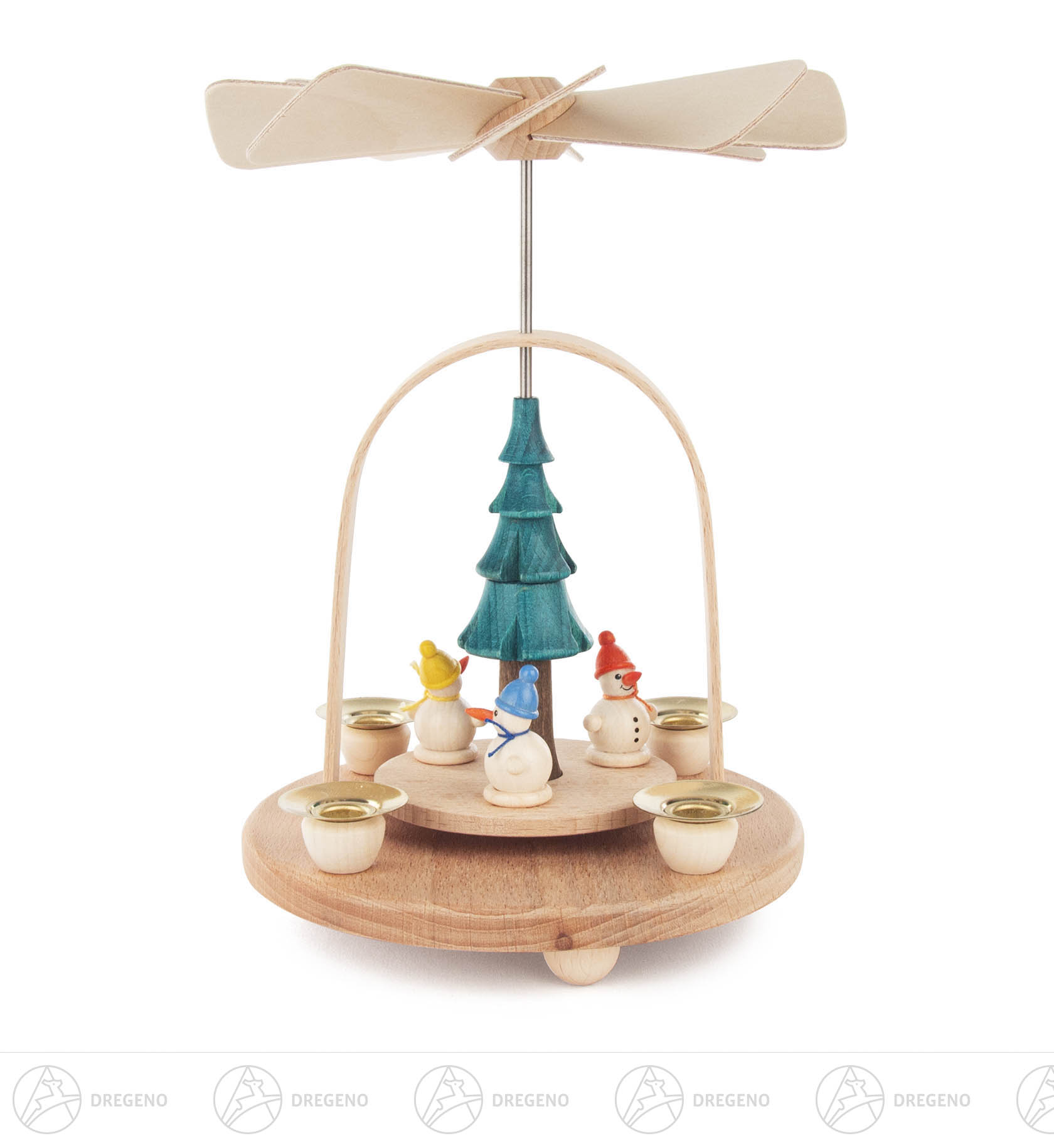 Pyramide mit Schneemännern für Kerzen 10mm