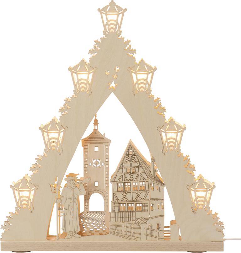 LED Lichterspitze 7 flg. Rothenburg ob der Tauber 38,0 x 43,0 x 4,5 cm