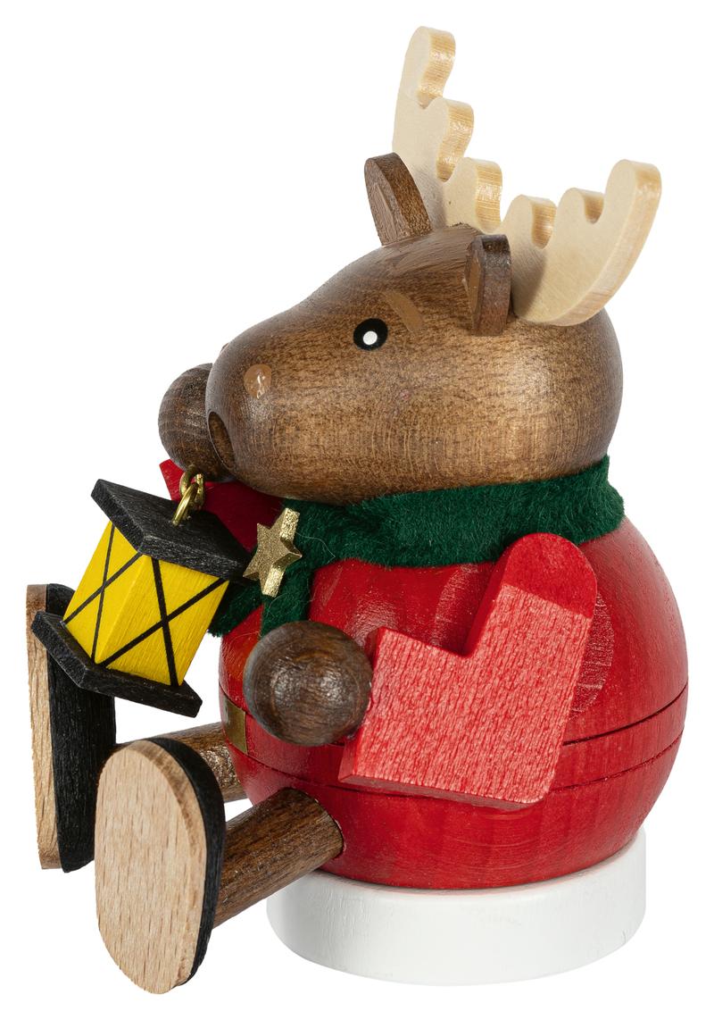 Minikugelrauchfigur Elch 8cm