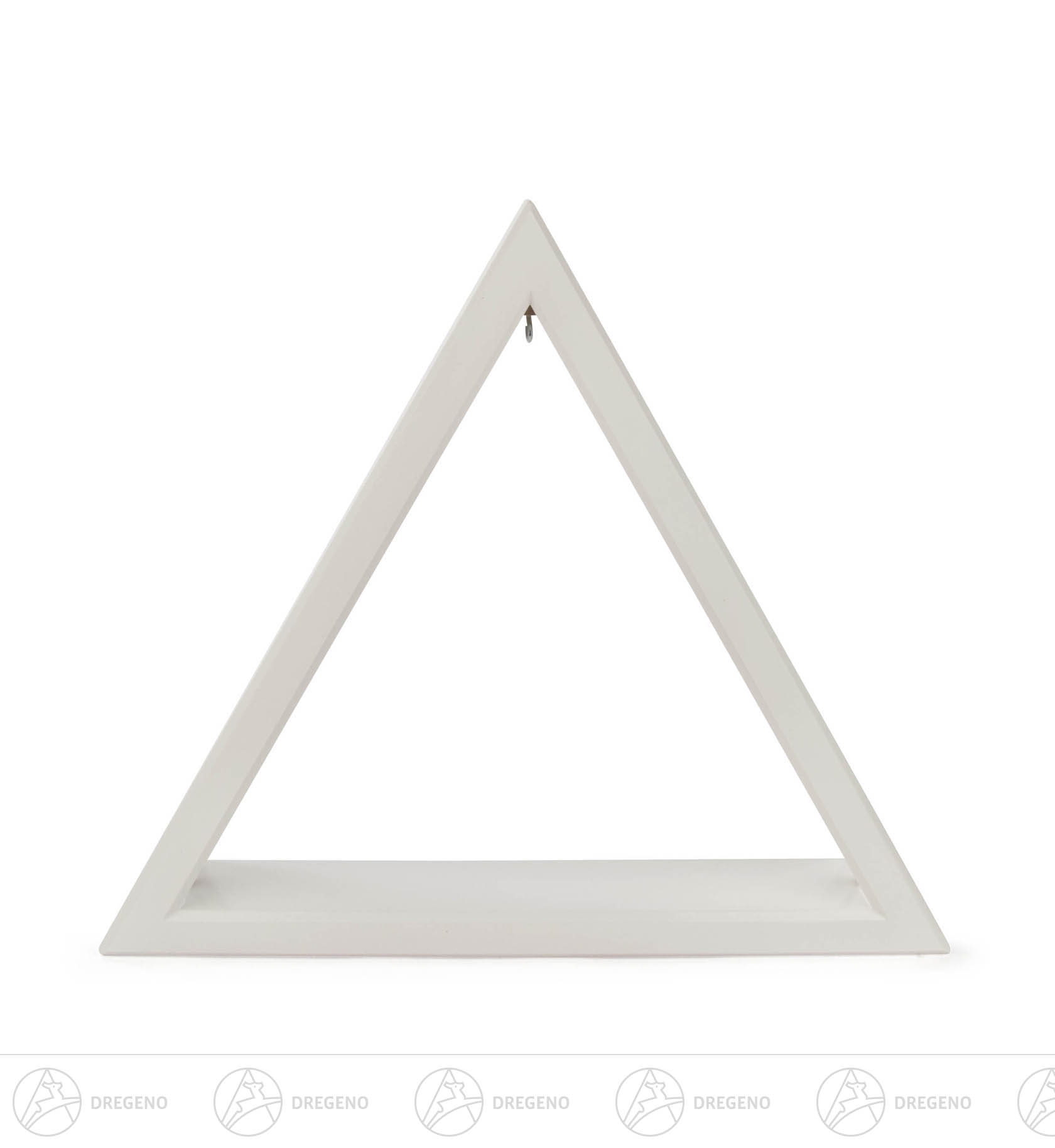 Beleuchtetes Dreieck weiß 30cm mit LED Band 12V/Trafo 100-240V 31x35cm