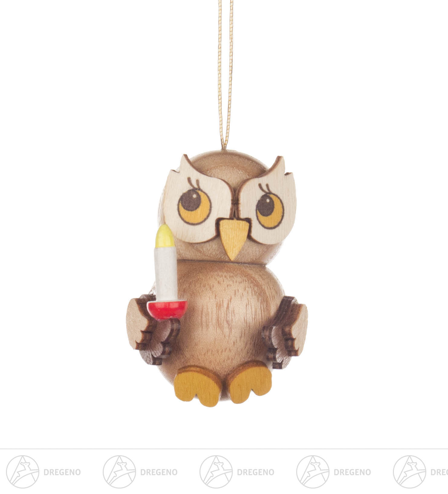 Behang Eulenkind mit Kerze 4cm