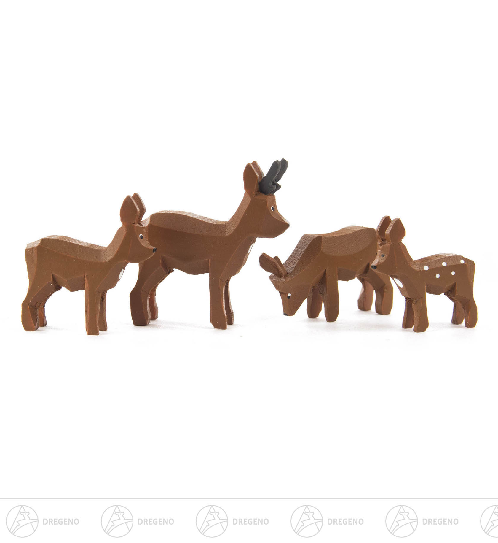 Rehgruppe (4) braun lackiert