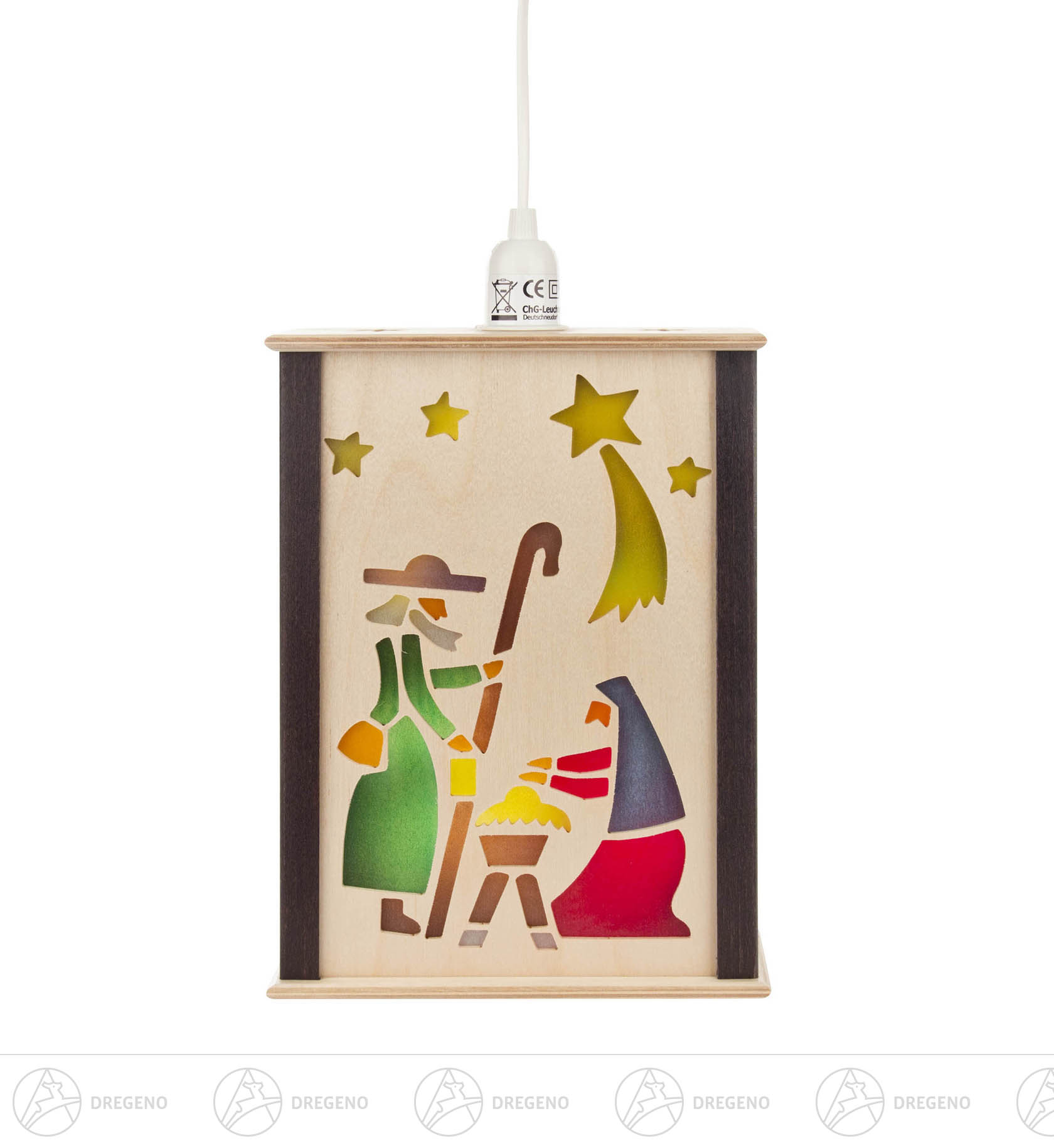 Fensterlaterne Christi Geburt, klein 23cm