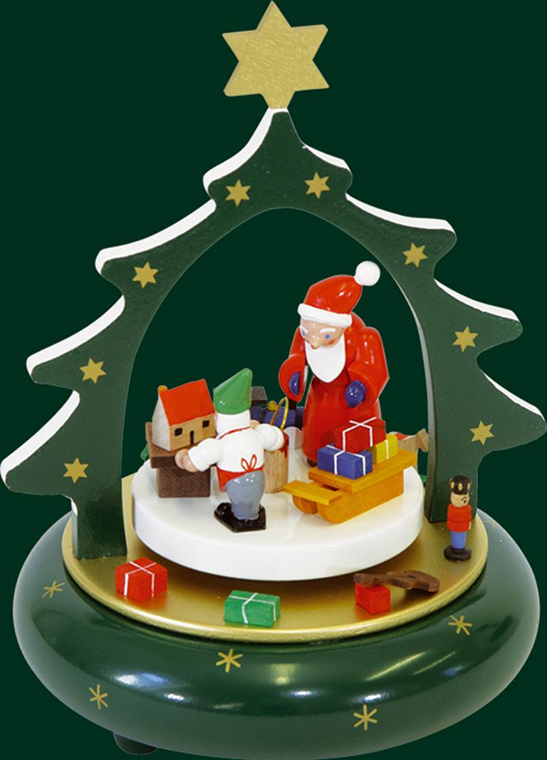Spieldose Zwergenwerkstatt, 18er Spw. O Tannenbaum 19 cm Spieldose Zwergenwerkstatt, 18er Spw. O Tannenbaum 19 cm