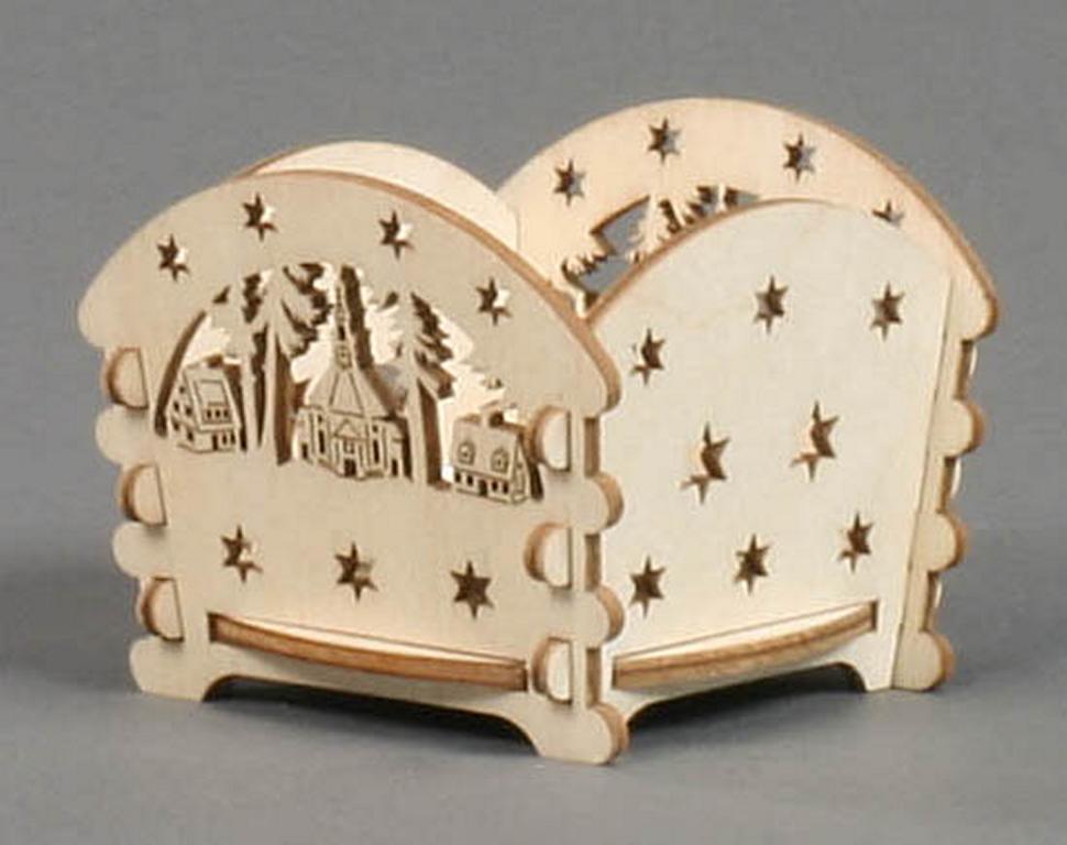 Teelichthalter Seiffener Kirche