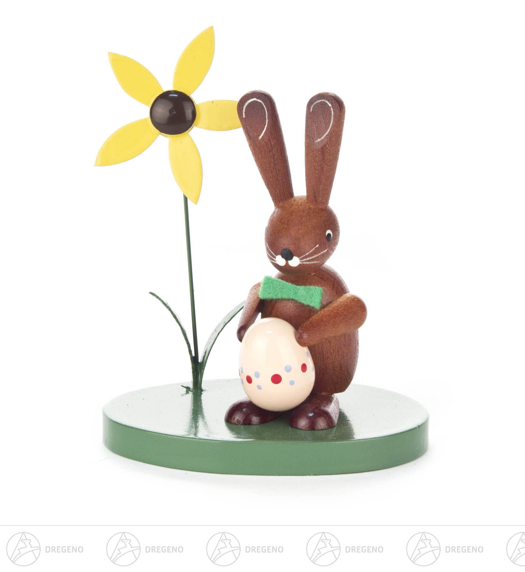 Hase mit Ei und Blume 9cm