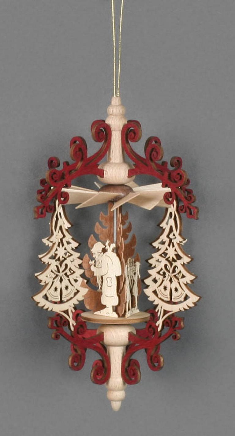 Wärmespiel Rollspan Tanne/Weihnachtsmann, zum Hängen