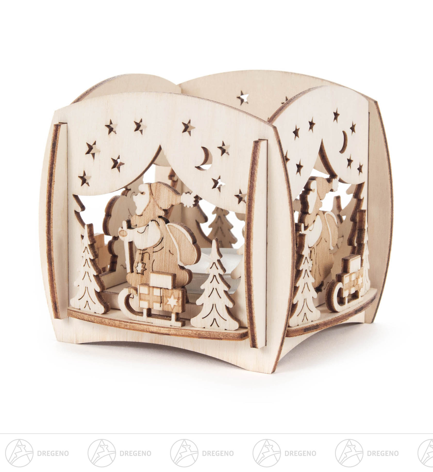 Teelichthalter Weihnachtsmann 8cm