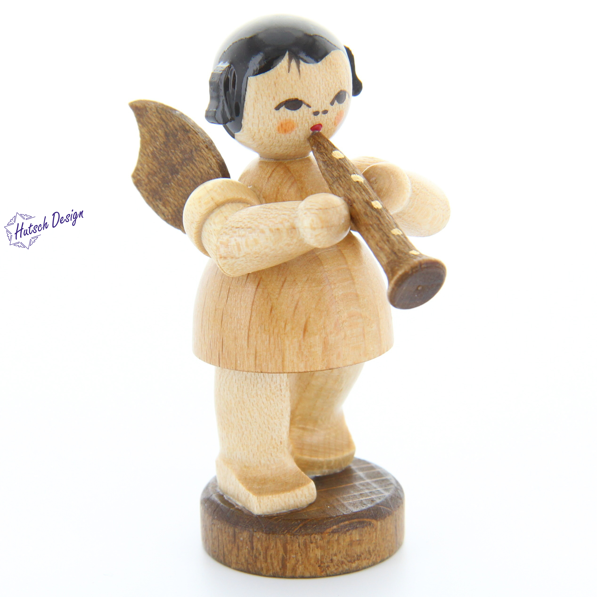 Engel stehend mit Klarinette, natur