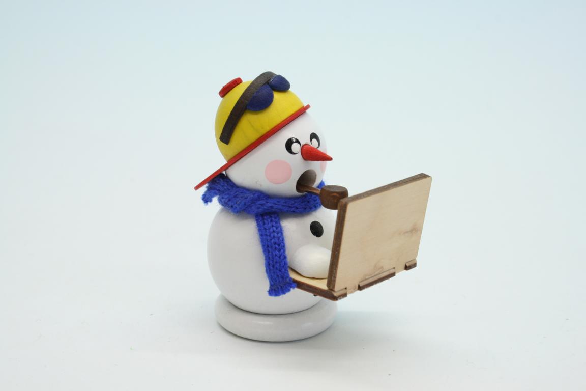 SM  Bloggi mit Laptop weiß 8cm