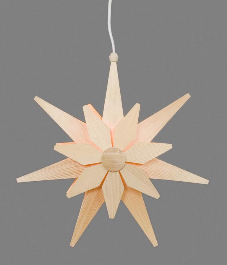 Weihnachtsstern doppelt natur, elektr. Beleuchtung