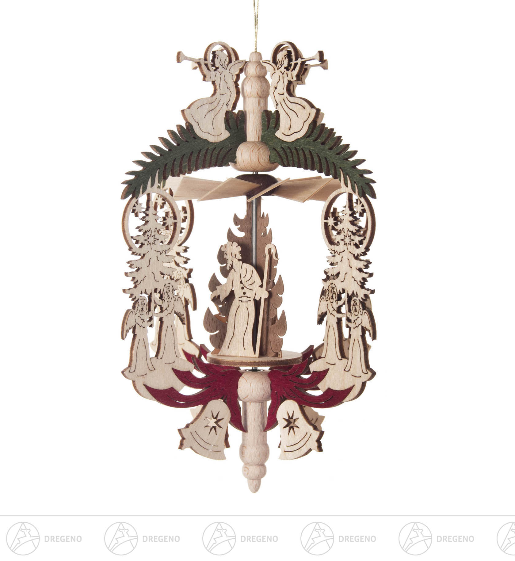 Wärmespiel Weihnachten Engel Engel mit Tannenbaum/Christi Geburt, zum Hänge 11cm