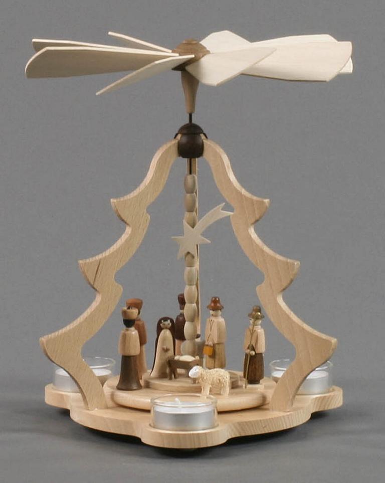 Pyramide mit Christi Geburt, für Teelichte Pyramide mit Christi Geburt, für Teelichte