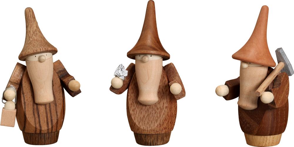 Berggnome, 3er Set 8cm