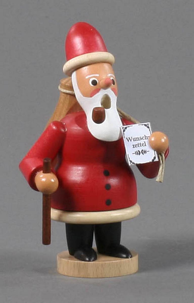 Räuchermann Weihnachtsmann mit Holzsack