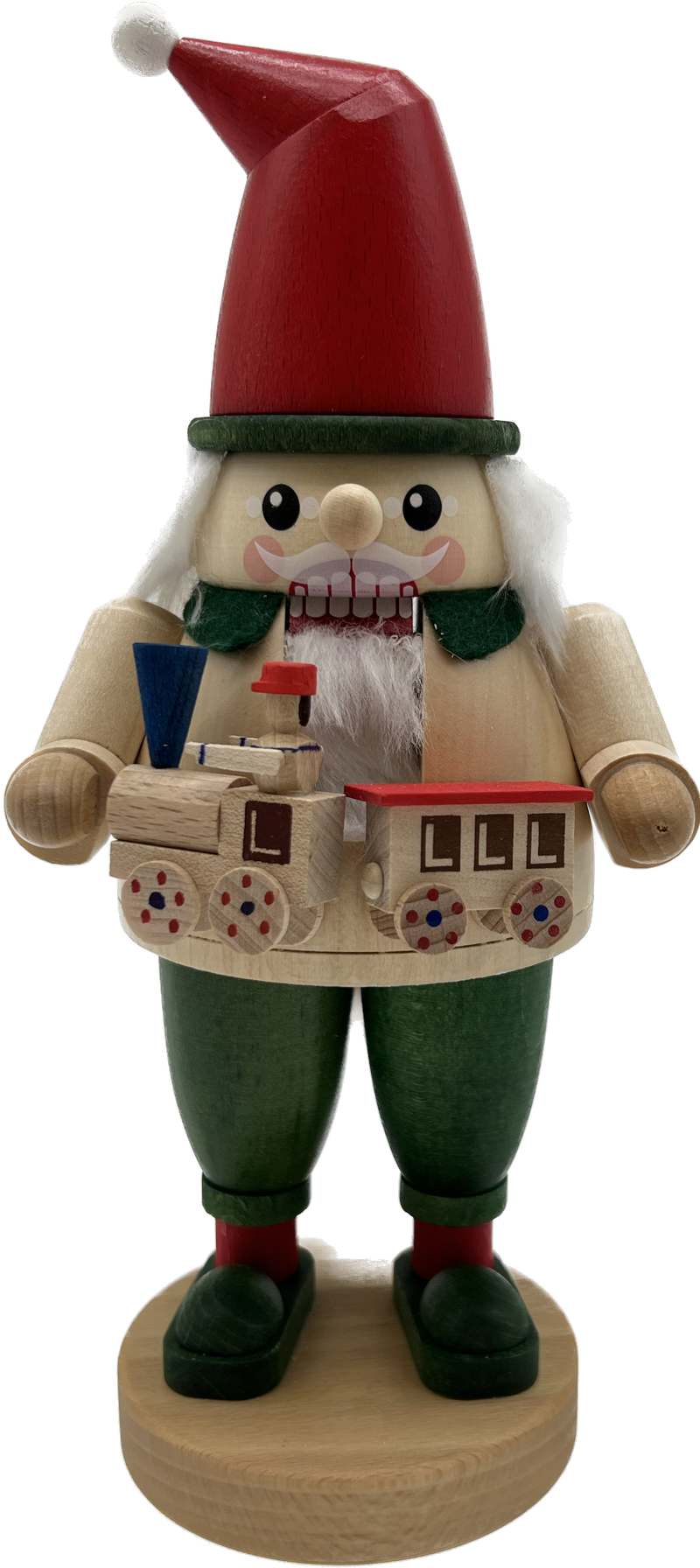Nussknacker Zwerg mit Eisenbahn 23cm Nussknacker Zwerg mit Eisenbahn 23cm