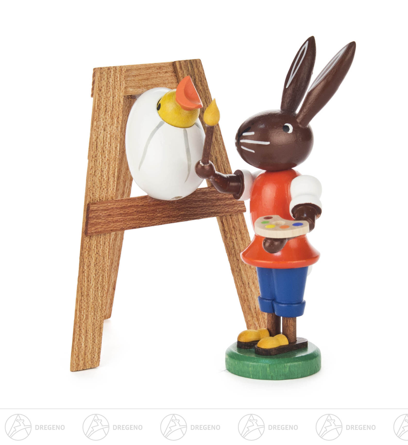 Hase mit Staffelei und Küken 9cm