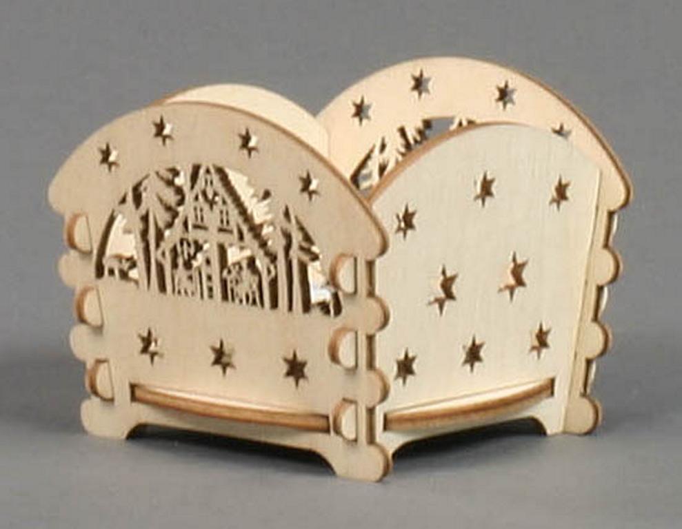 Teelichthalter Waldhaus