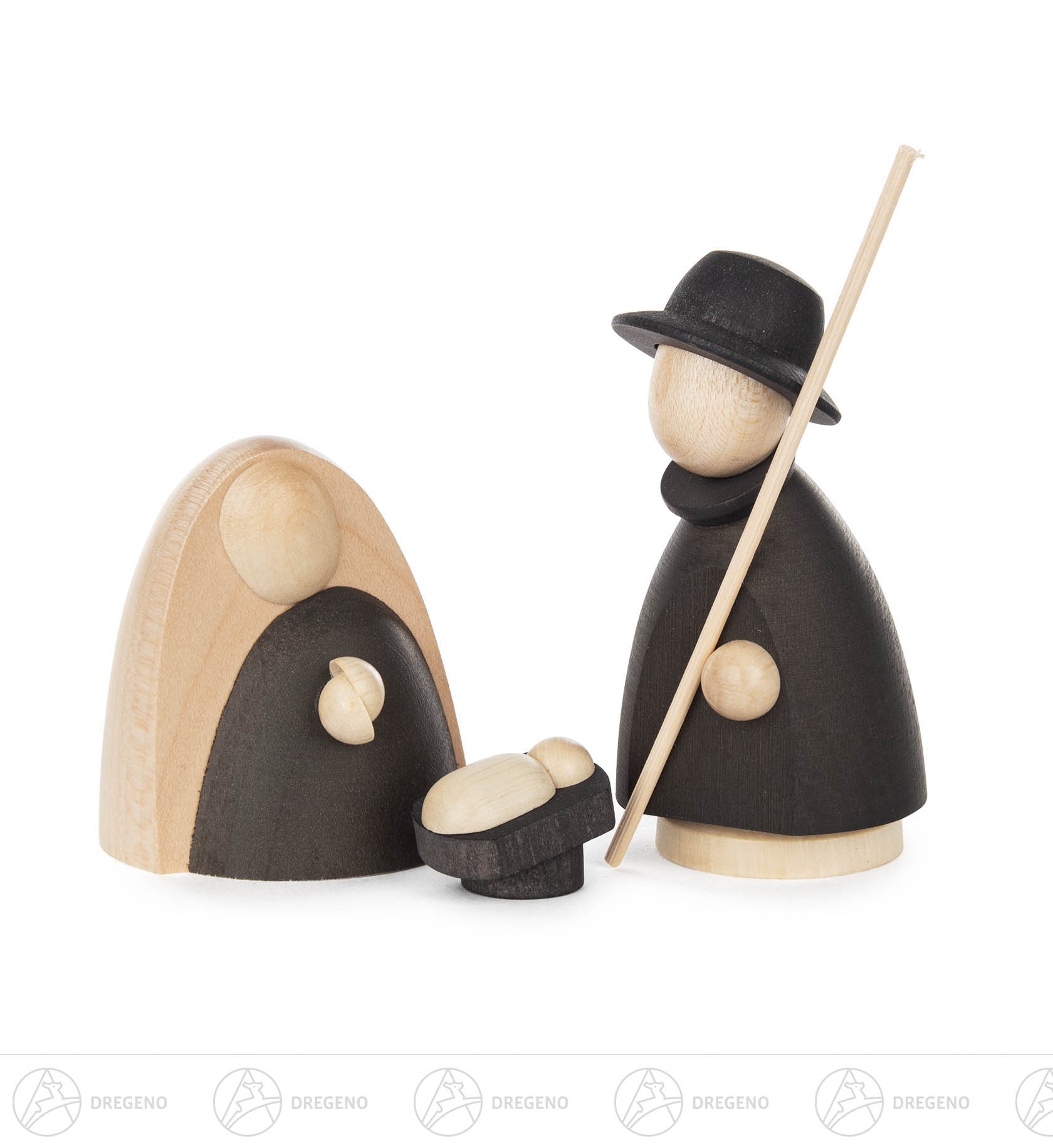 Heilige Familie (3) natur/anthrazit groß 11cm