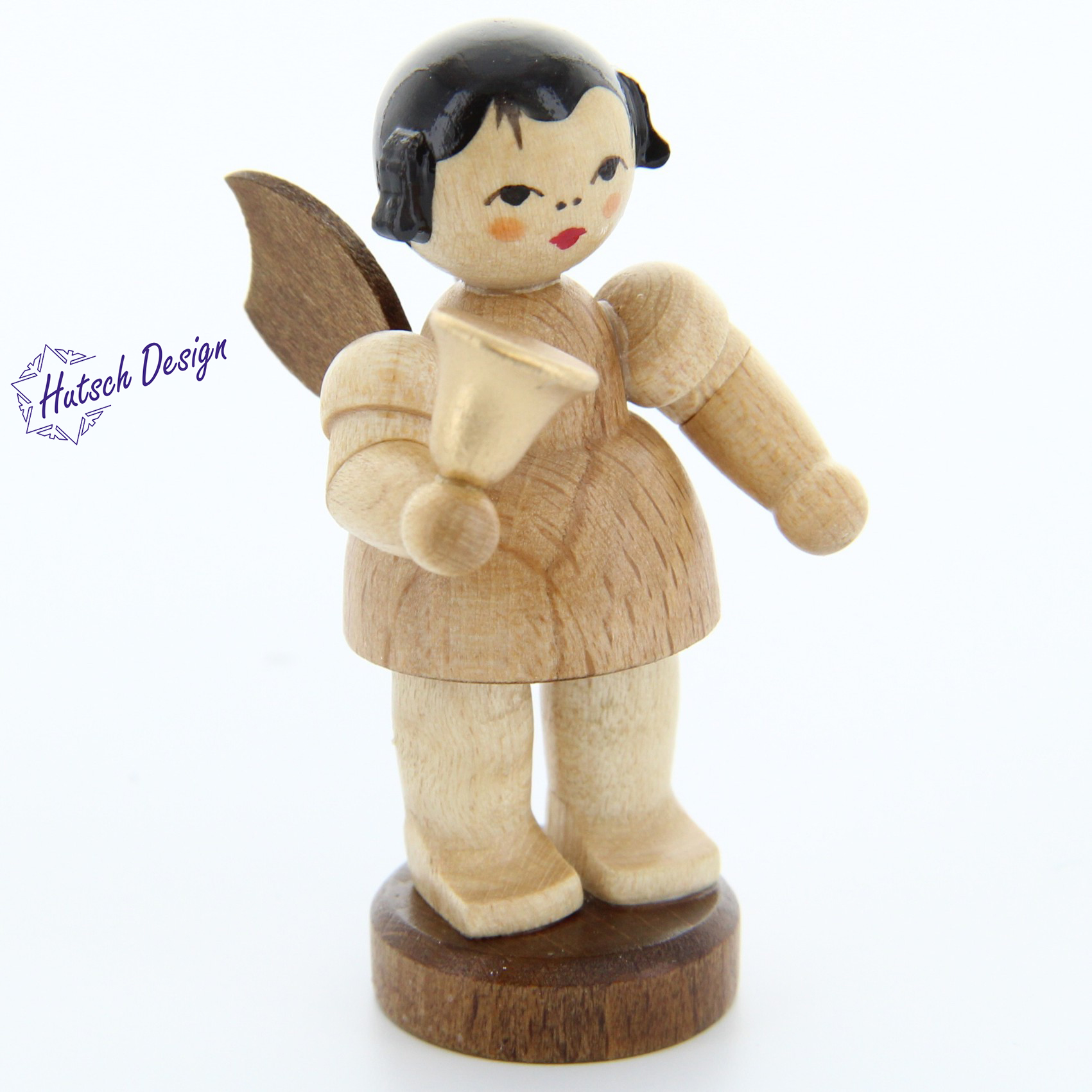 Engel stehend mit Glocke, natur