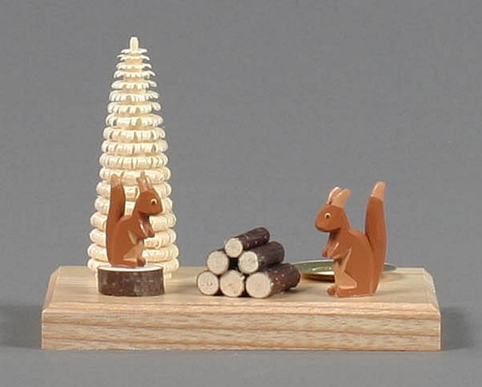 Kerzenhalter mit Eichhörnchen, für Kerze d14mm