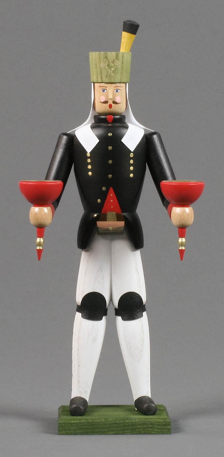 Bergmann schwarz/weiß für Kerzen d14mm