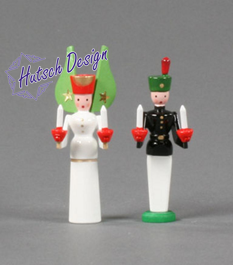 Miniatur Engel und Bergmann 6cm