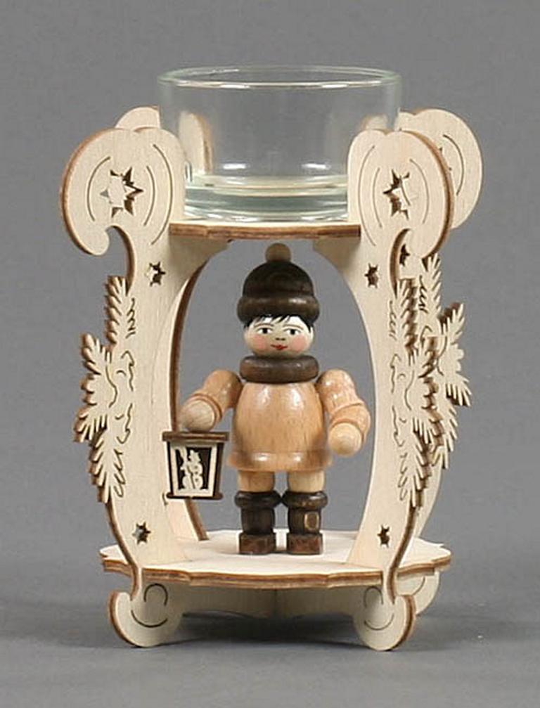 Teelichthalter mit Laternenjunge