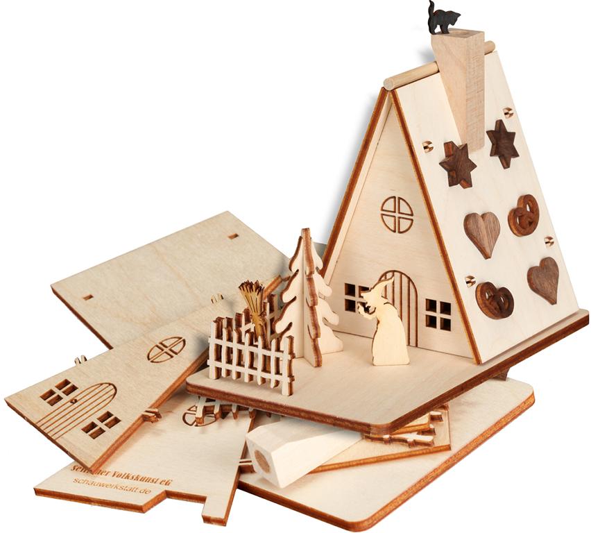 Bastelset, Raeucherhaus Hexenhaus 11cm Bastelset, Raeucherhaus Hexenhaus 11cm
