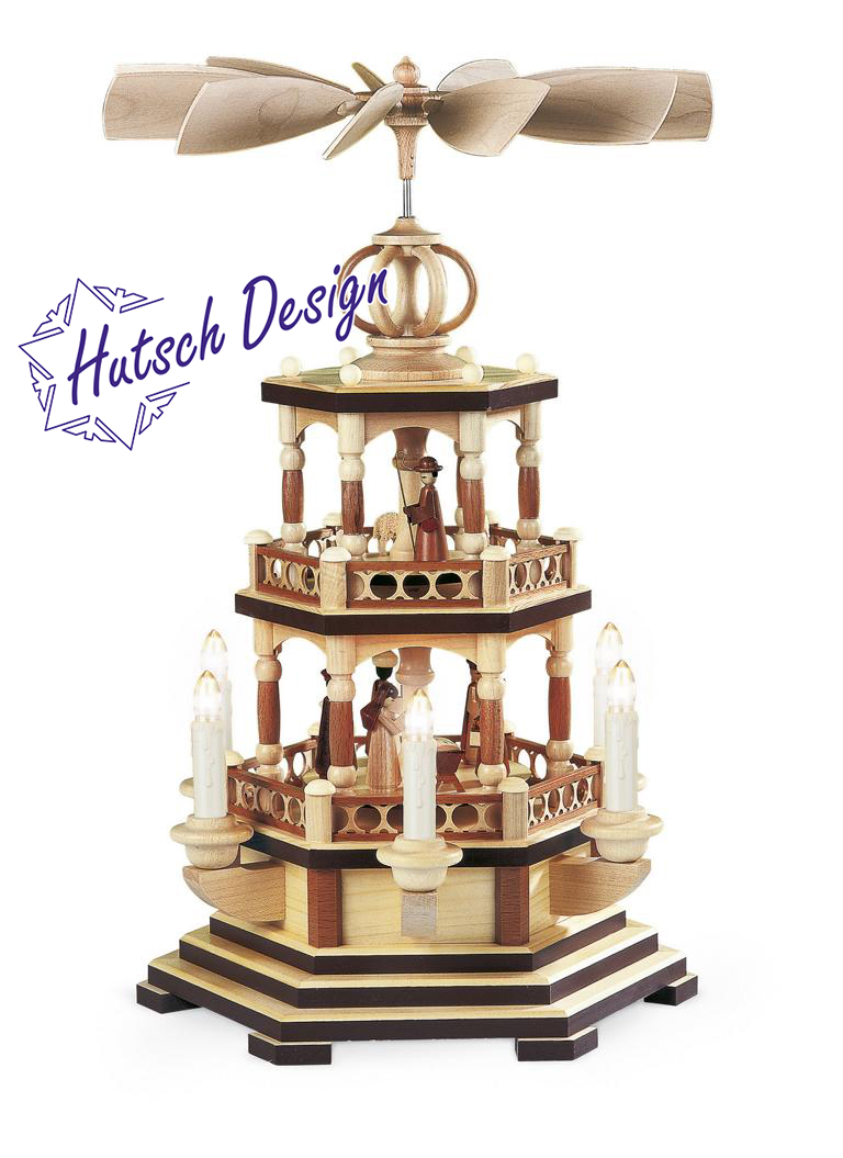 Pyramide Heilige Geschichte 2 stöckig, natur