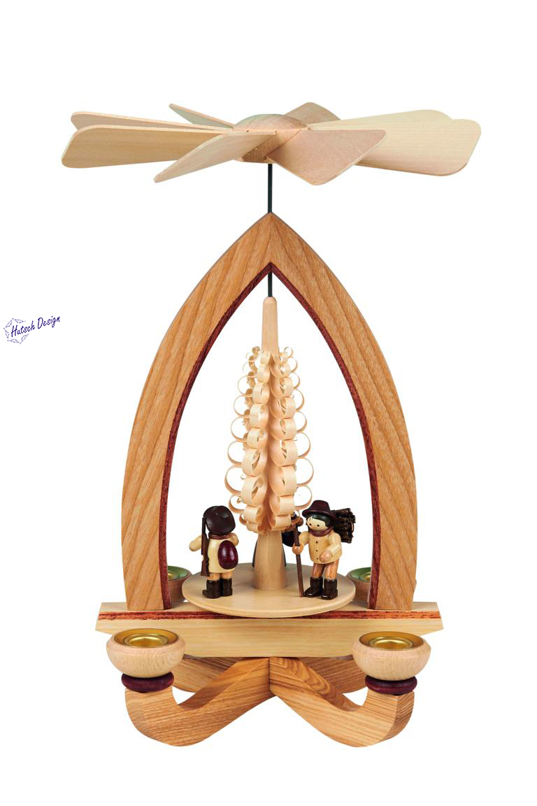 Pyramide mit Waldleute (4,5 cm) 28cm Pyramide mit Waldleute (4,5 cm) 28cm