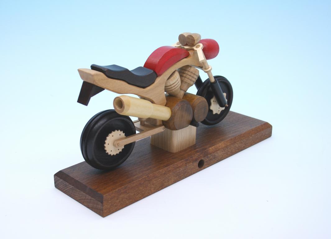 Raeuchermotorrad Touring rot  27 x8 x 16cm