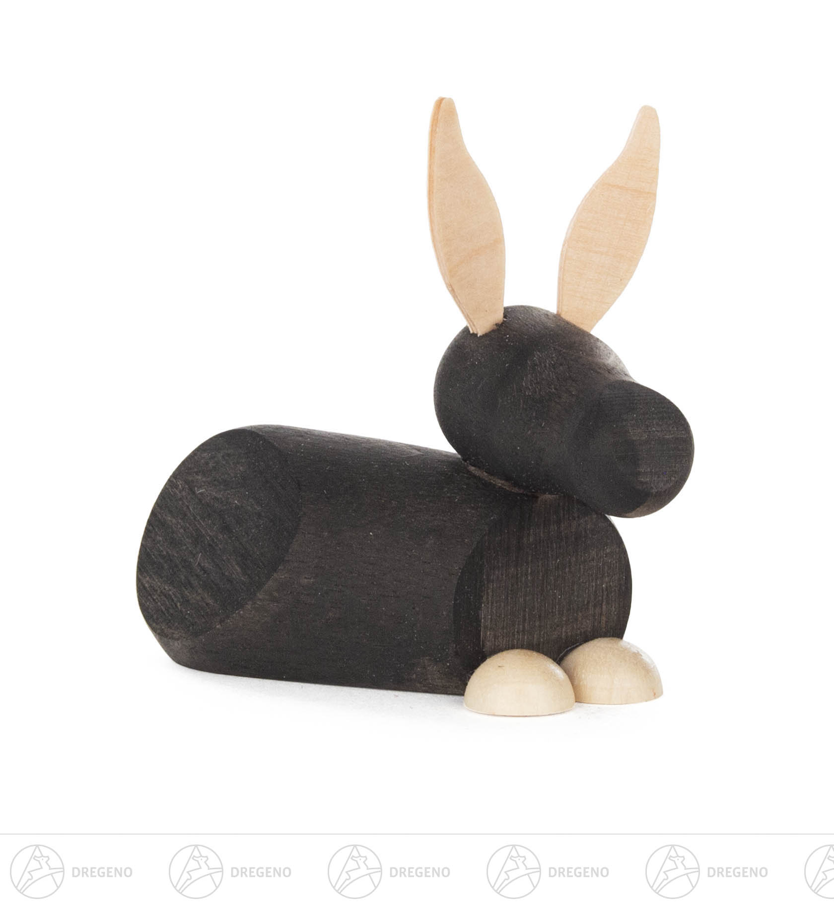 Esel modern, klein natur/anthrazit 6cm