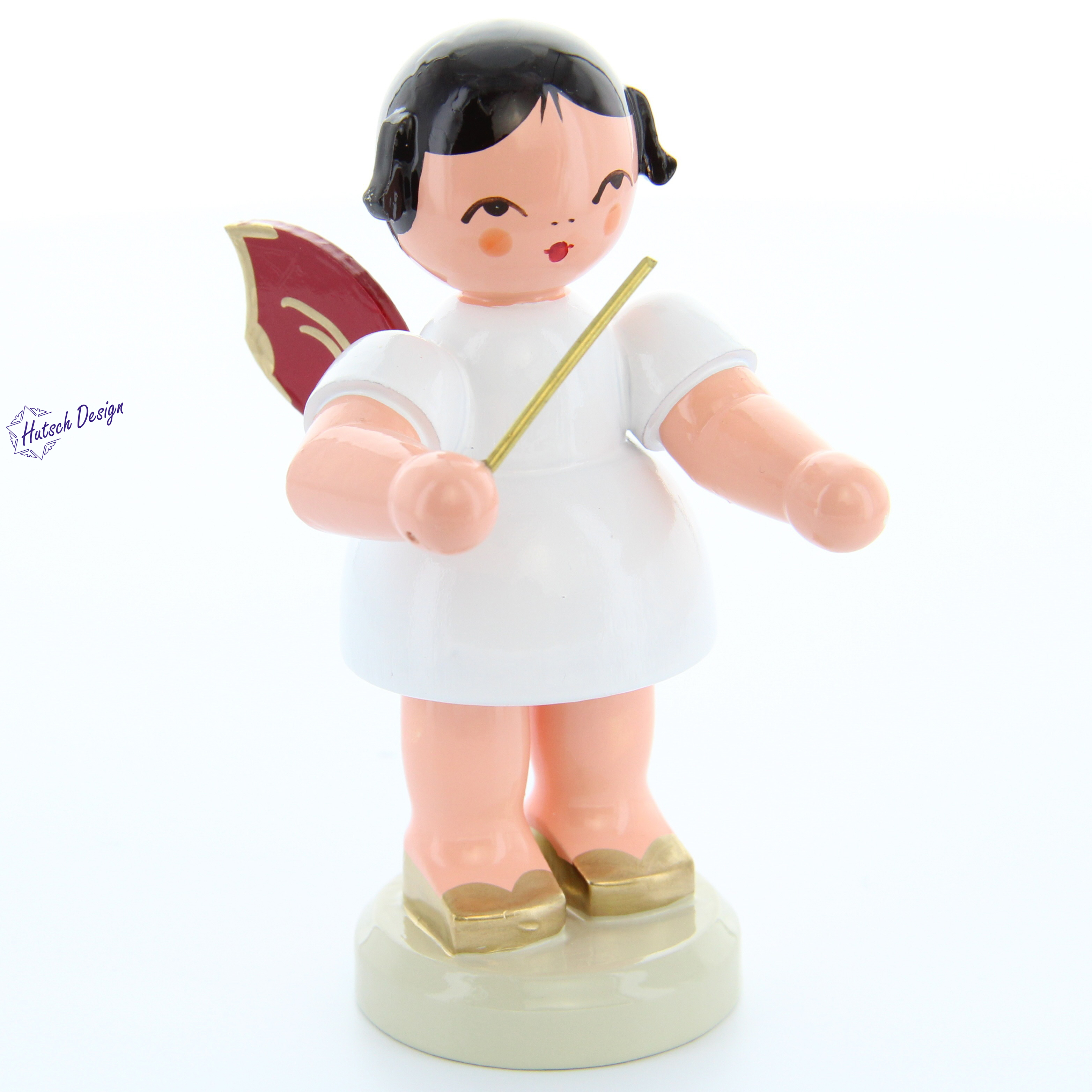 Engel stehend groß Dirigent, rote Flügel