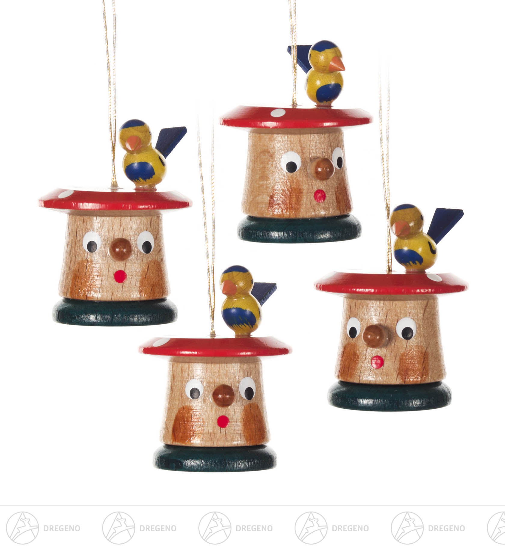 Behang Pilz mit Vogel (4) 4cm