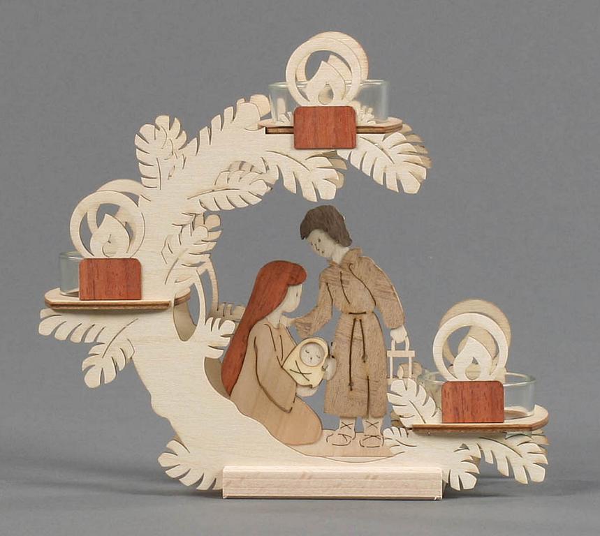 Teelichtkranz Christi Geburt