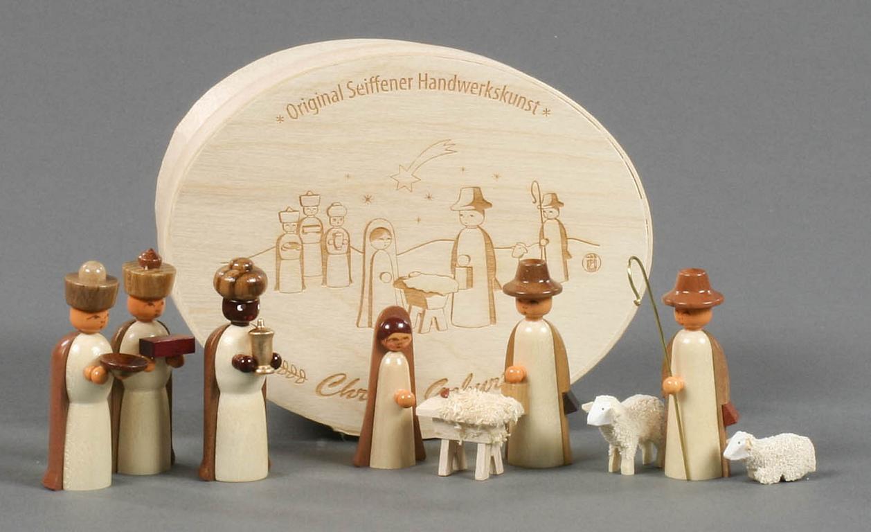 Krippefiguren in Spandose, natur (9)