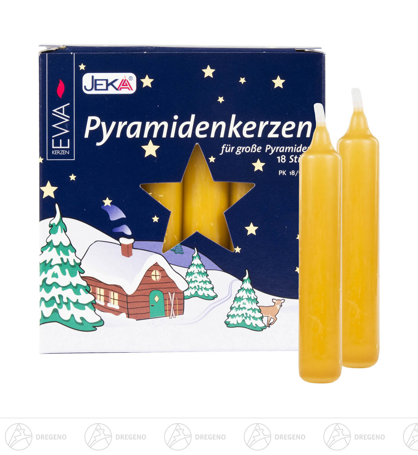 Pyramidenkerzen 17mm, honig (18)
