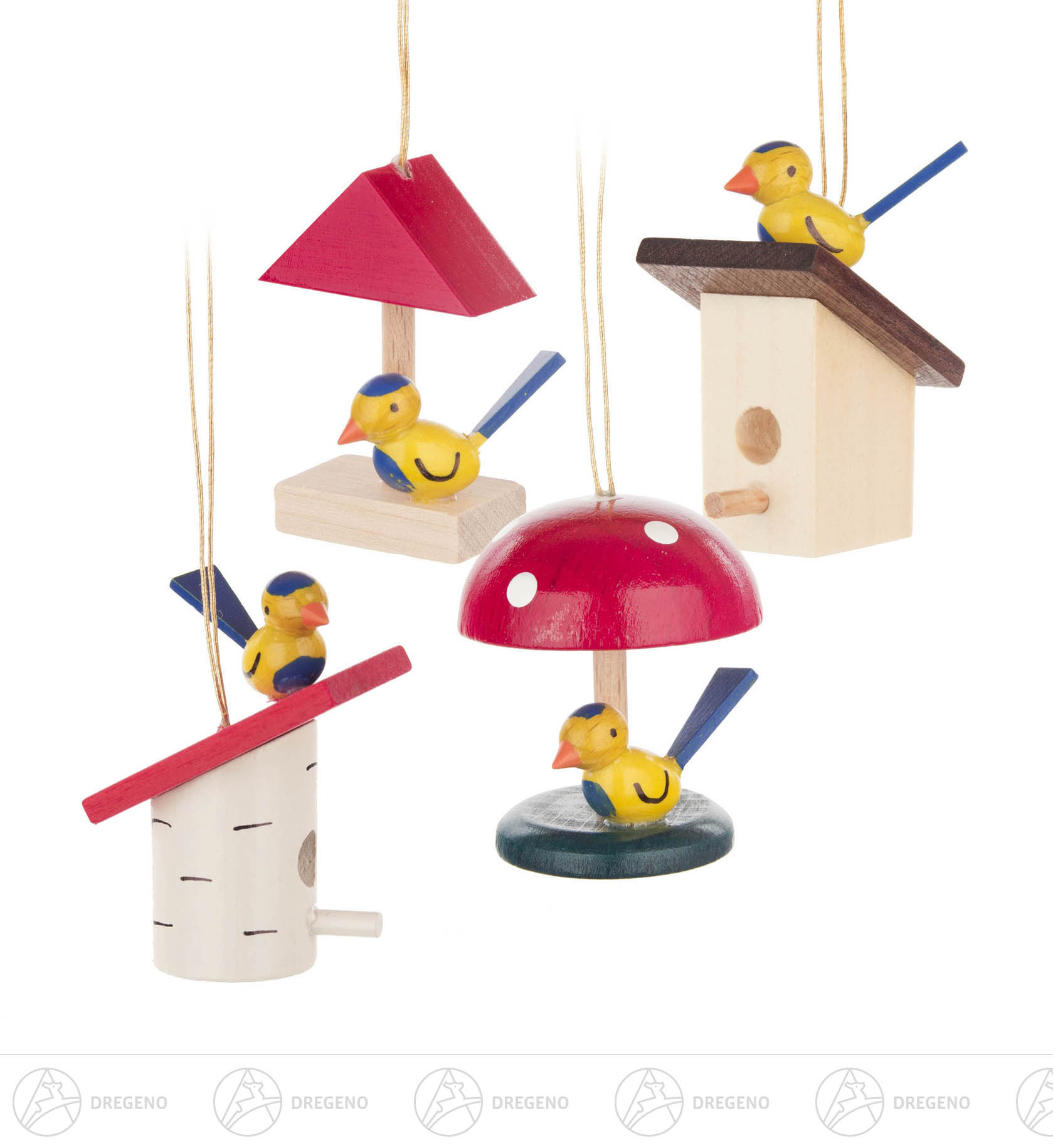 Behang Vogelhäuschen (4) 6cm