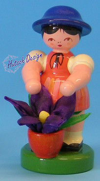 Blumenmädchen orange/blau