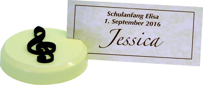 Tischkartenhalter mit Notenschlüssel, dm 35 mm