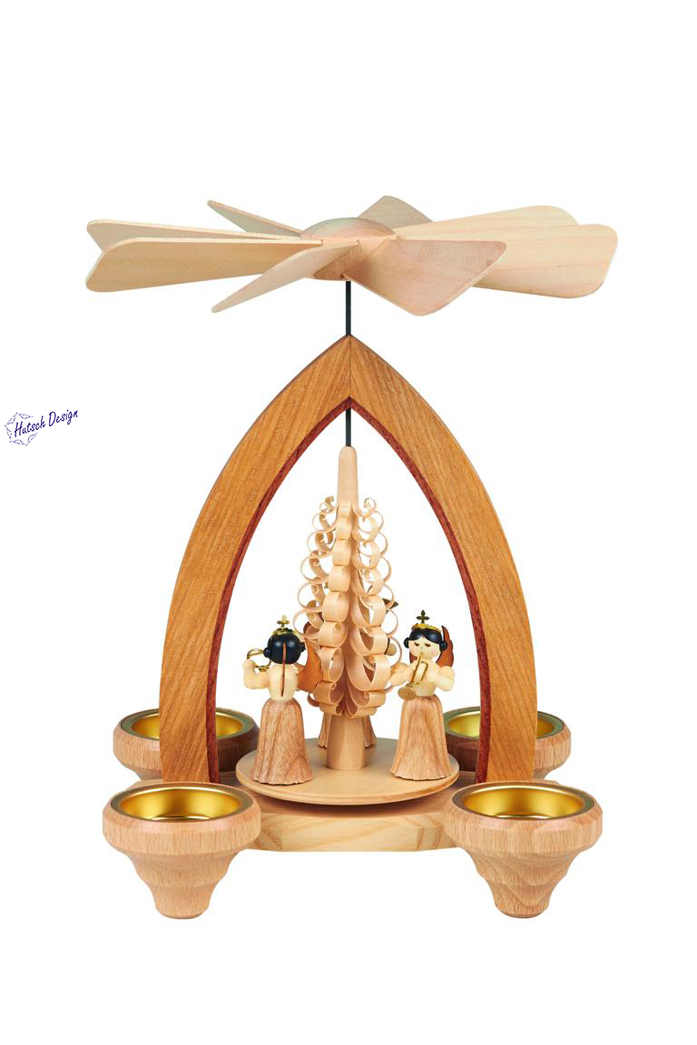 Teelichtpyramide mit Faltenrockengel 26cm Teelichtpyramide mit Faltenrockengel 26cm