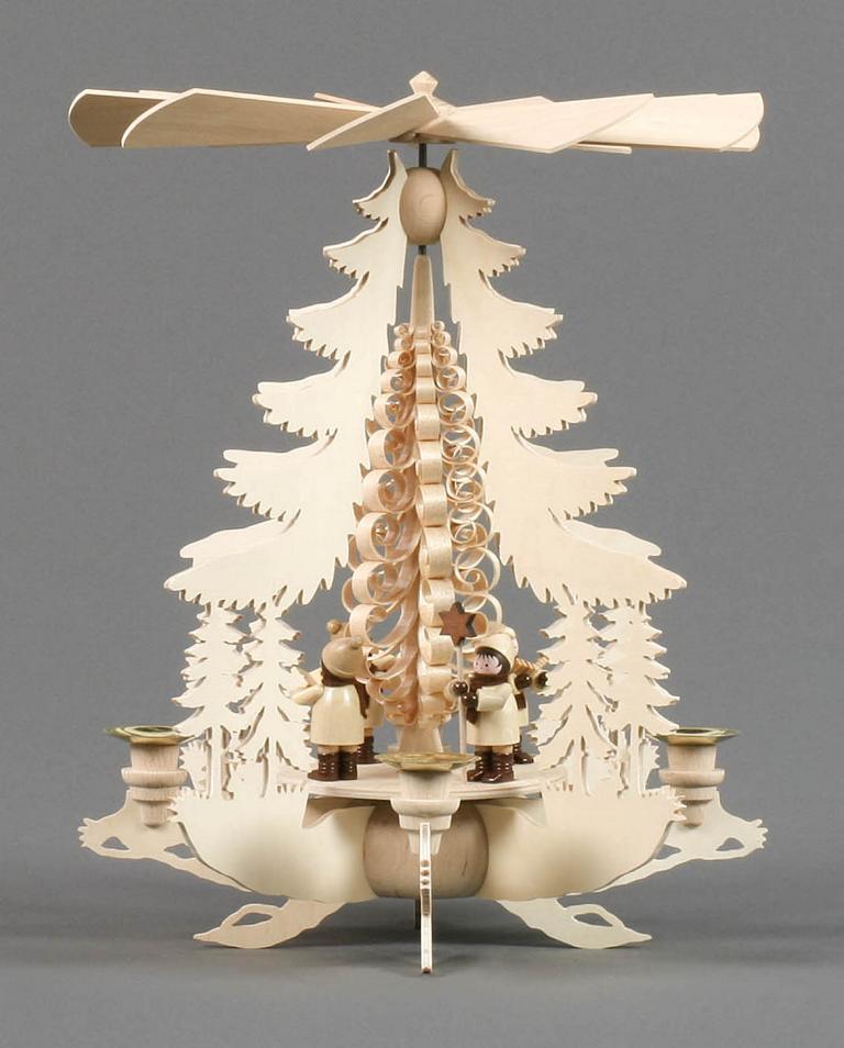 Pyramide mit Kurrende, für Kerzen d14mm