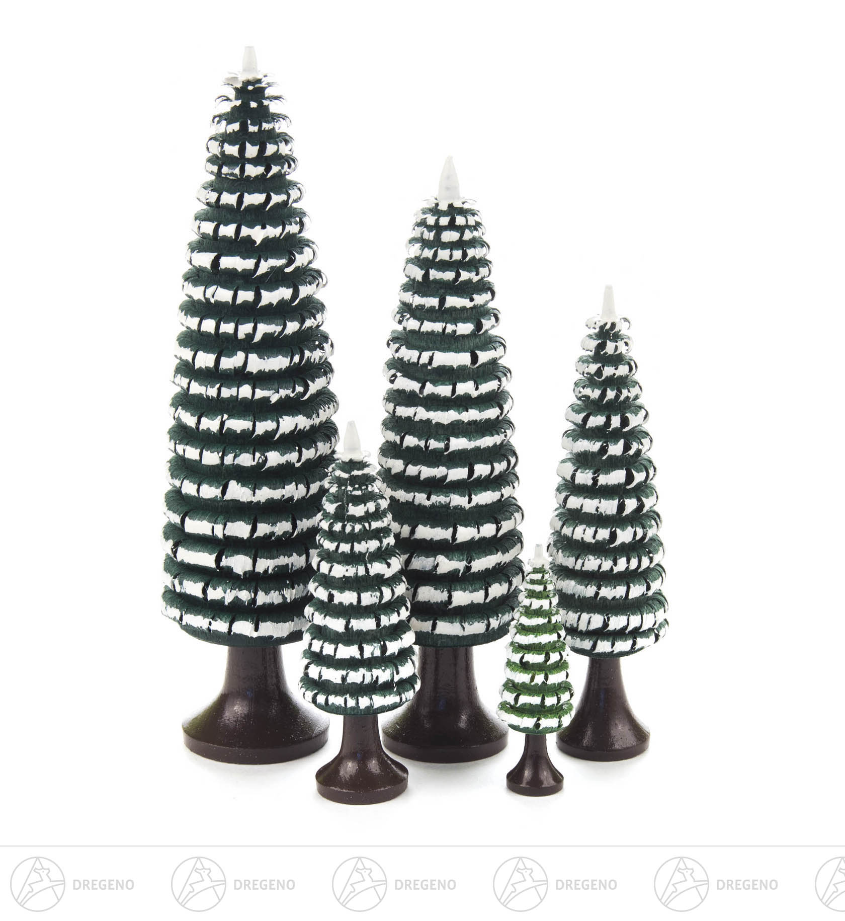 Ringelbäume mit Stamm grün/weiß (5)