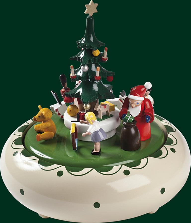 Spieldose Weihnachtsbescherung, 22er Spw. Stille Nacht  18 cm Spieldose Weihnachtsbescherung, 22er Spw. Stille Nacht  18 cm